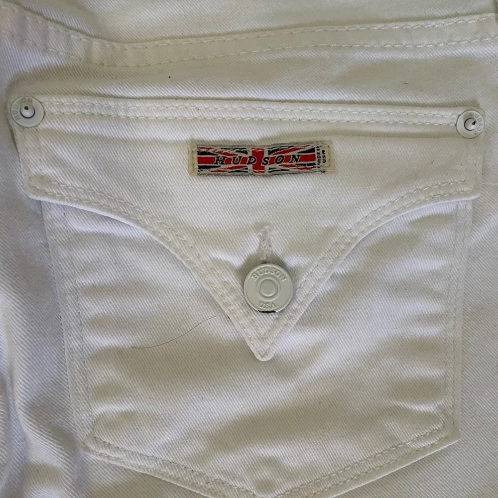 Hudson Ginny Crop Straight White Jeans - Picture 5 of 13